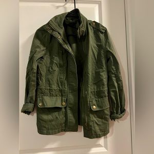 Army green jacket with gold details. Size small perfect for fall and winter